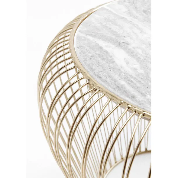 side_table_beam_grey_marb_2.webp Sale KARE Design Side Table Beam Grey Marble Brass Ø43cm
