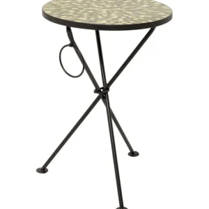 Hot KARE Design Side Table Clack Mosaic Olive Ø35cm