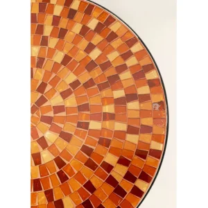 Clearance KARE Design Side Table Clack Mosaic Orange Ø35cm