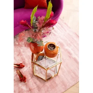 Best KARE Design Side Table Comb Gold 55