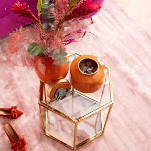 Best KARE Design Side Table Comb Gold 55