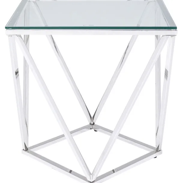 side_table_cristallo_chro_0.webp Clearance KARE Design Side Table Cristallo Chrome 50x50cm