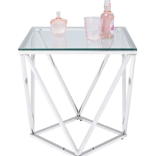 side_table_cristallo_chro_4.webp Clearance KARE Design Side Table Cristallo Chrome 50x50cm