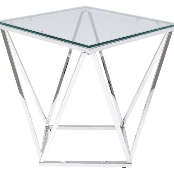 side_table_cristallo_chro_5.webp Clearance KARE Design Side Table Cristallo Chrome 50x50cm
