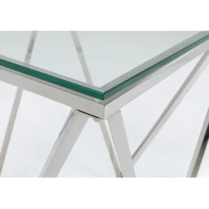 Clearance KARE Design Side Table Cristallo Chrome 50x50cm