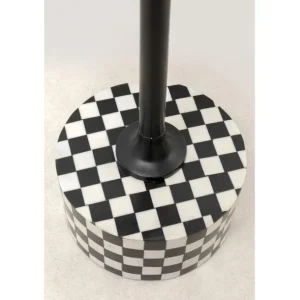 Clearance KARE Design Side Table Domero Chess Black White Ø25cm