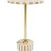 Fashion KARE Design Side Table Domero Cirque Gold White Ø40cm