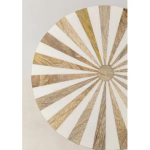 Outlet KARE Design Side Table Domero Cirque Gold White Ø25cm