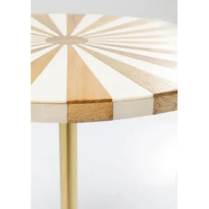 Fashion KARE Design Side Table Domero Cirque Gold White Ø40cm