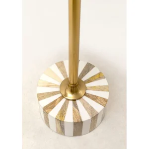 Outlet KARE Design Side Table Domero Cirque Gold White Ø25cm