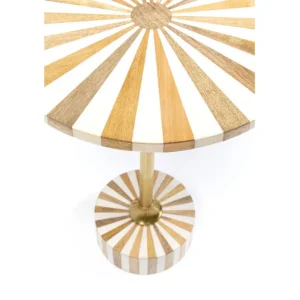 Fashion KARE Design Side Table Domero Cirque Gold White Ø40cm