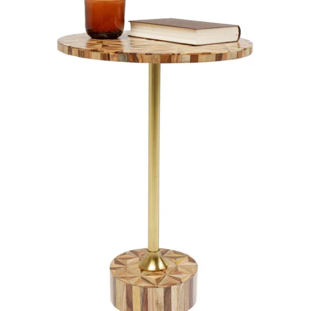 side_table_domero_geo_bro_0-1.webp Fashion KARE Design Side Table Domero Geo Brown Ø40cm