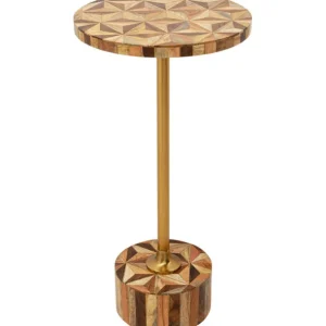 Hot KARE Design Side Table Domero Geo Brown Ø25cm