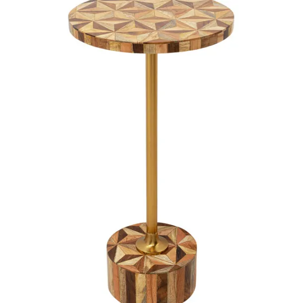 side_table_domero_geo_bro_0.webp Hot KARE Design Side Table Domero Geo Brown Ø25cm