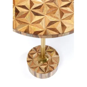Fashion KARE Design Side Table Domero Geo Brown Ø40cm