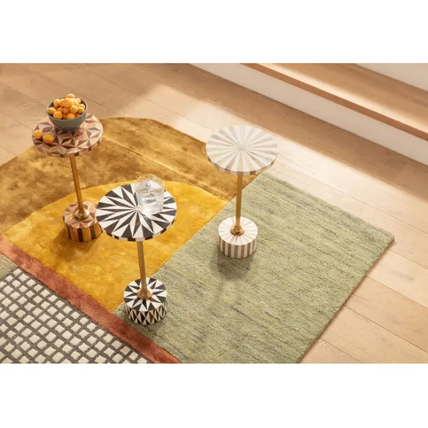 side_table_domero_geo_bro_2.webp Hot KARE Design Side Table Domero Geo Brown Ø25cm