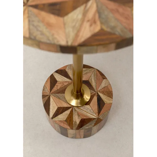 side_table_domero_geo_bro_5.webp Hot KARE Design Side Table Domero Geo Brown Ø25cm
