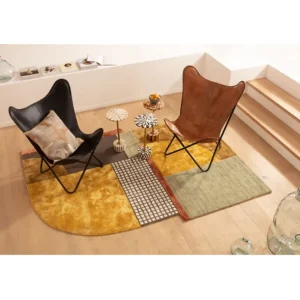 New KARE Design Side Table Domero Star Brown White Ø25cm
