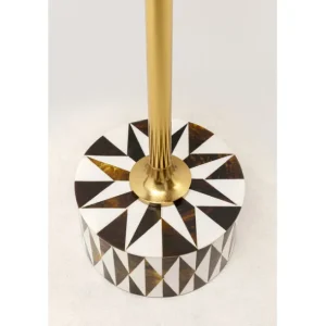 New KARE Design Side Table Domero Star Brown White Ø25cm