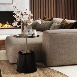 Discount KARE Design Side Table Endless Vegas Black Ø40cm