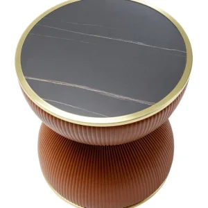 Outlet KARE Design Side Table Endless Vegas Orange Ø47cm