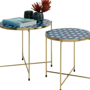 Discount KARE Design Side Table Priya Blue (2/Set)