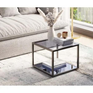 Fashion KARE Design Side Table Quadro Black 50x50cm