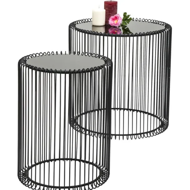side_table_wire_black_cm__0.webp Outlet KARE Design Side Table Wire Black Ø44cm (2/Set)