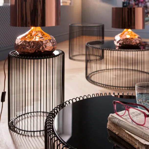 side_table_wire_black_cm__1.webp Outlet KARE Design Side Table Wire Black Ø44cm (2/Set)