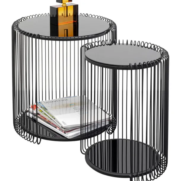 side_table_wire_double_bl_0.webp Outlet KARE Design Side Table Wire Double Black (2/Set)