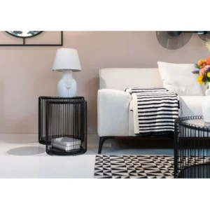 Outlet KARE Design Side Table Wire Double Black (2/Set)