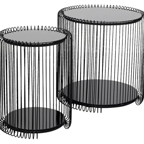 side_table_wire_double_bl_4.webp Outlet KARE Design Side Table Wire Double Black (2/Set)