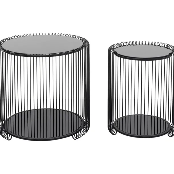 side_table_wire_double_bl_5.webp Outlet KARE Design Side Table Wire Double Black (2/Set)