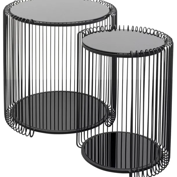 side_table_wire_double_bl_6.webp Outlet KARE Design Side Table Wire Double Black (2/Set)