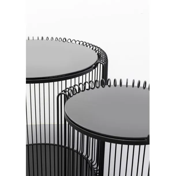 side_table_wire_double_bl_7.webp Outlet KARE Design Side Table Wire Double Black (2/Set)