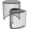 Sale KARE Design Side Table Wire Triangle Black (2/Set)