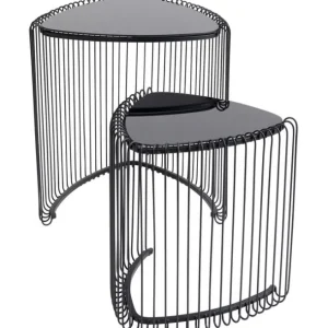 Sale KARE Design Side Table Wire Triangle Black (2/Set)