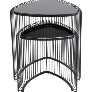 Sale KARE Design Side Table Wire Triangle Black (2/Set)
