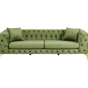 Hot KARE Design Sofa Bellissima 3-Seater Velvet Green 240cm