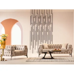 Online KARE Design Sofa Bellissima 2-Seater Velvet Taupe 200cm