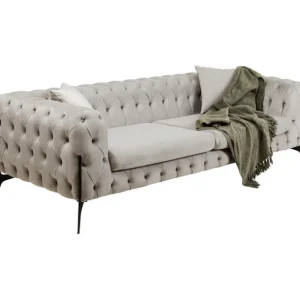 Sale KARE Design Sofa Bellissima 3-Seater Velvet Taupe 240cm