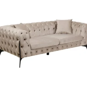 Online KARE Design Sofa Bellissima 2-Seater Velvet Taupe 200cm