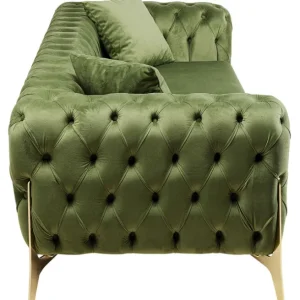 Hot KARE Design Sofa Bellissima 3-Seater Velvet Green 240cm