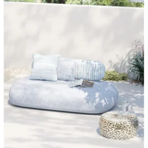 Best KARE Design Sofa Blue Marlin 2,5-Seater Outdoor Blue