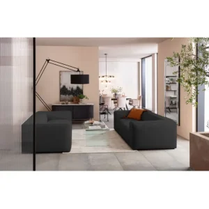 Online KARE Design Sofa Cubetto 3-Seater Dark Grey 220cm