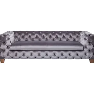 Hot KARE Design Sofa Desire 3-Seater Silver Grey