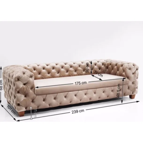 sofa_desire_seater_velvet_7.webp Discount KARE Design Sofa Desire 3-Seater Velvet Ecru