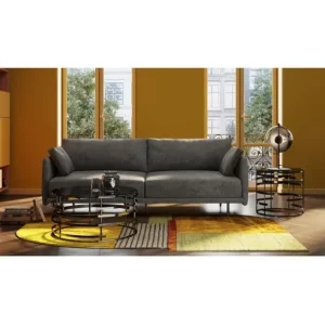 Clearance KARE Design Sofa Edna 3-Seater Grey 245cm