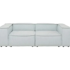 Clearance KARE Design Sofa Korali Beach Outdoor Light Blue 235cm