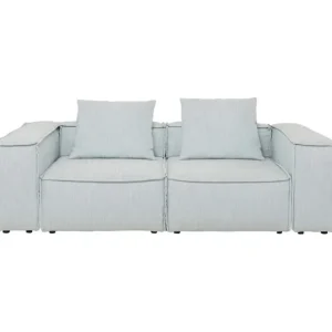 Clearance KARE Design Sofa Korali Beach Outdoor Light Blue 235cm